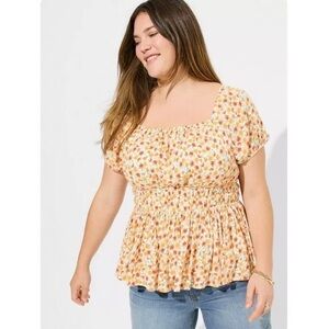 TORRID Washable Crinkle Gauze Cris Cross Back Top Size 3 (3X)